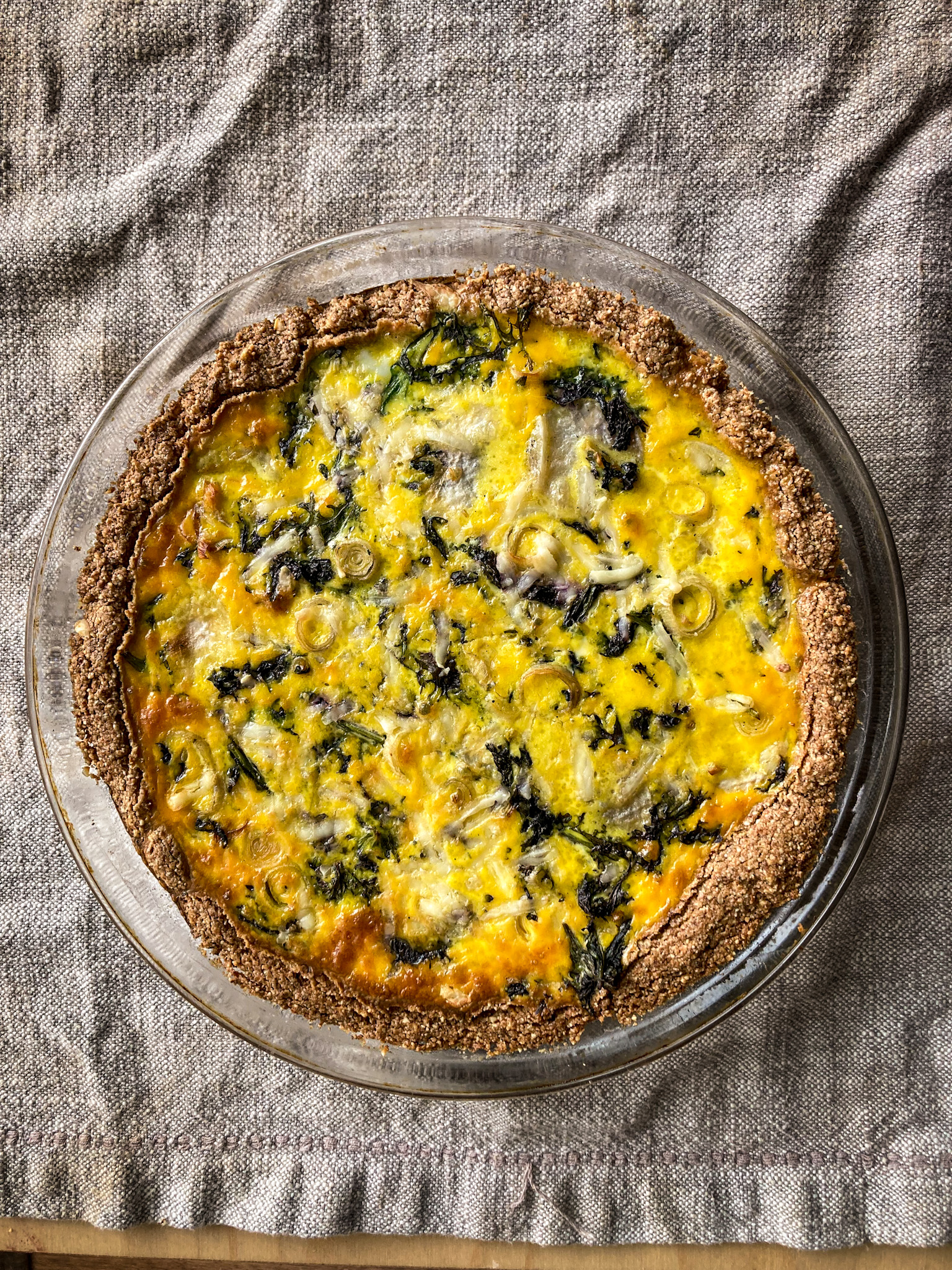 almond crust turnip quiche
